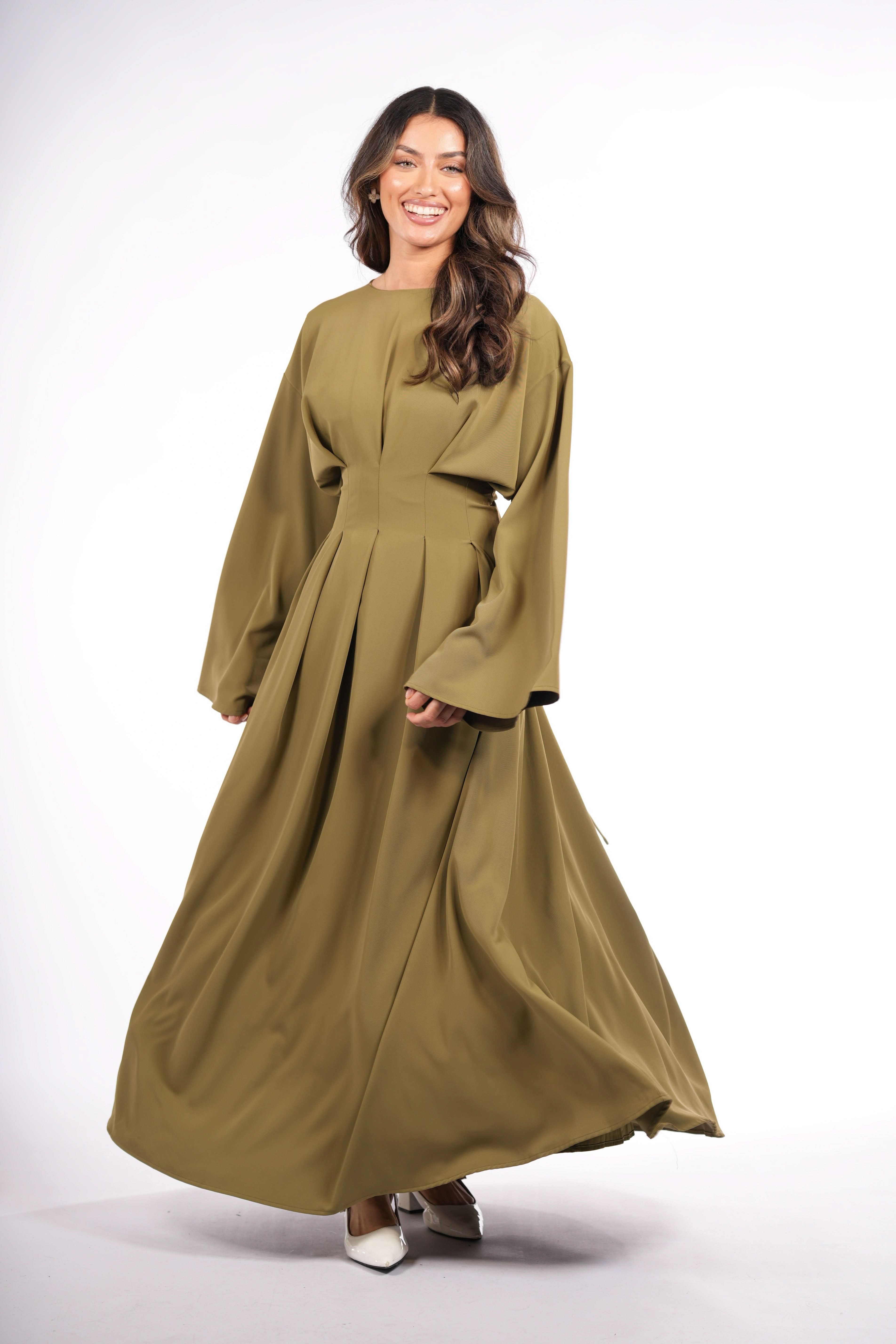 the corset dress - olive - Losyana.Shop