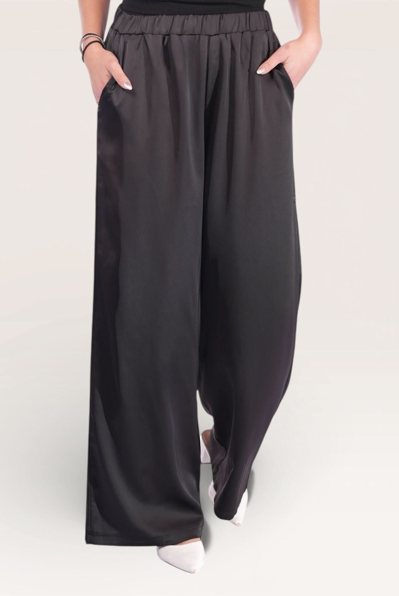 silk muse pants - black - Losyana.Shop