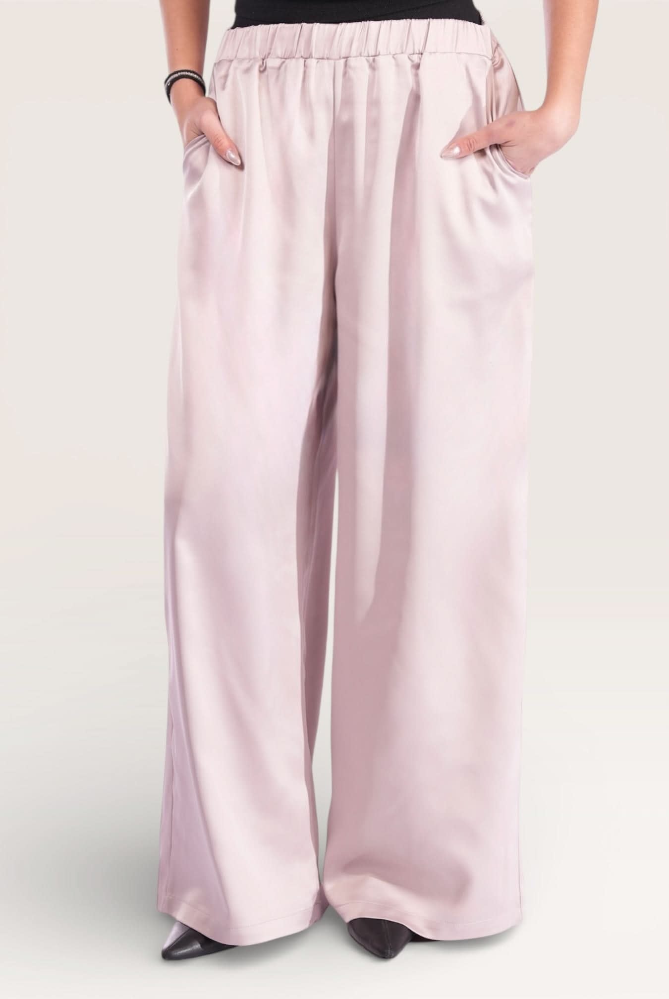 silk muse pants - almond - Losyana.Shop