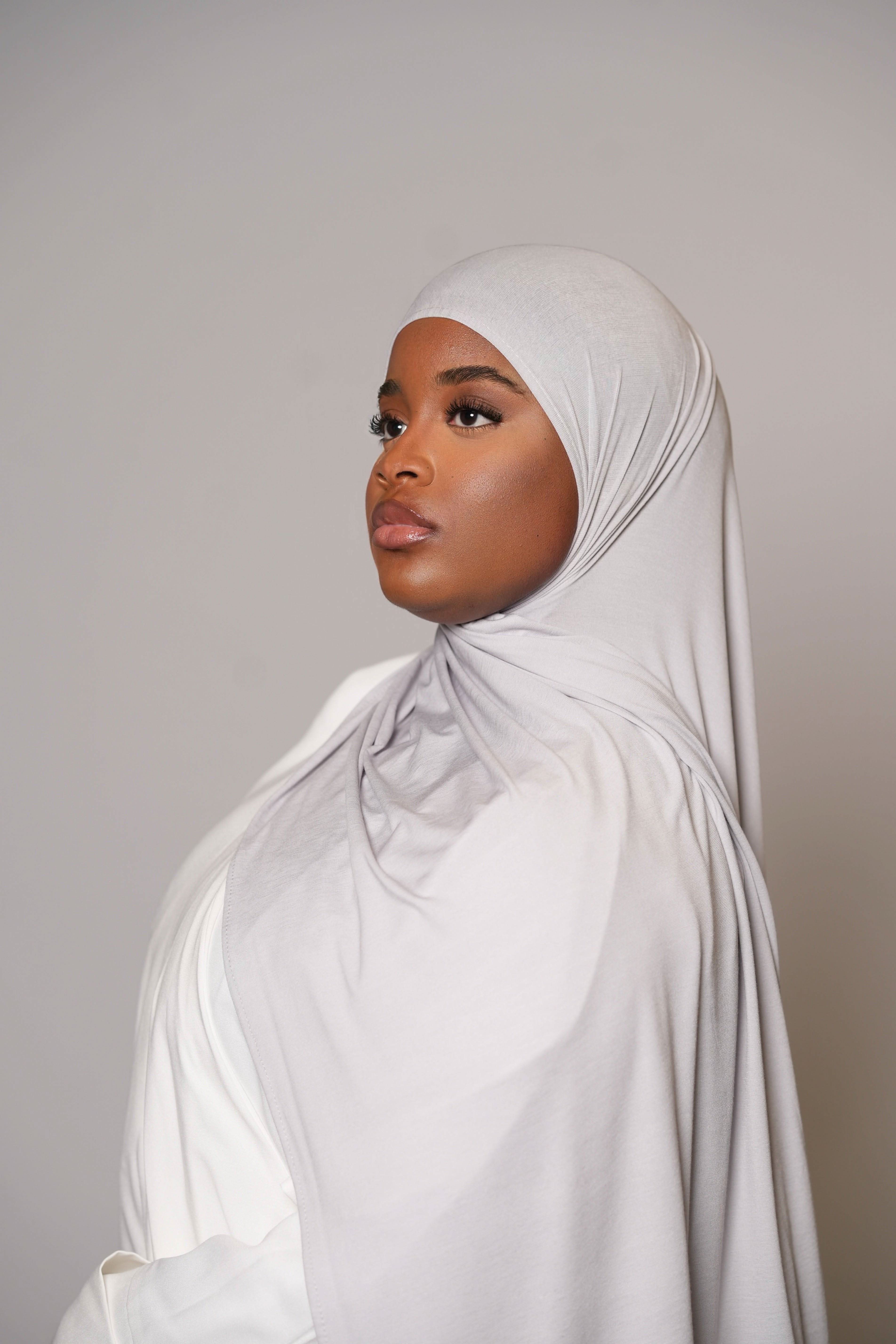 Premium Bamboo Jersey - silvery white - Losyana.Shop