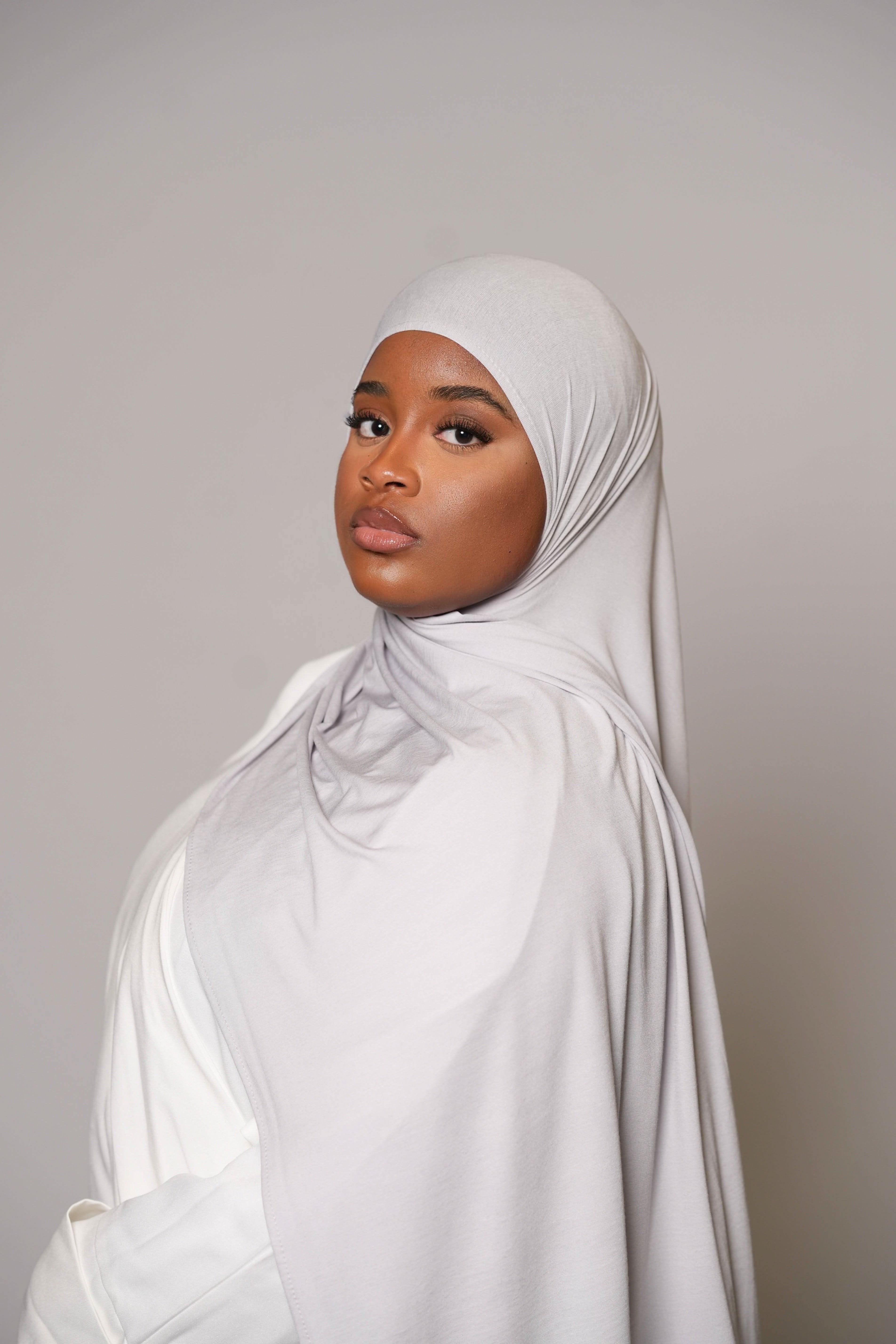 Premium Bamboo Jersey - silvery white - Losyana.Shop