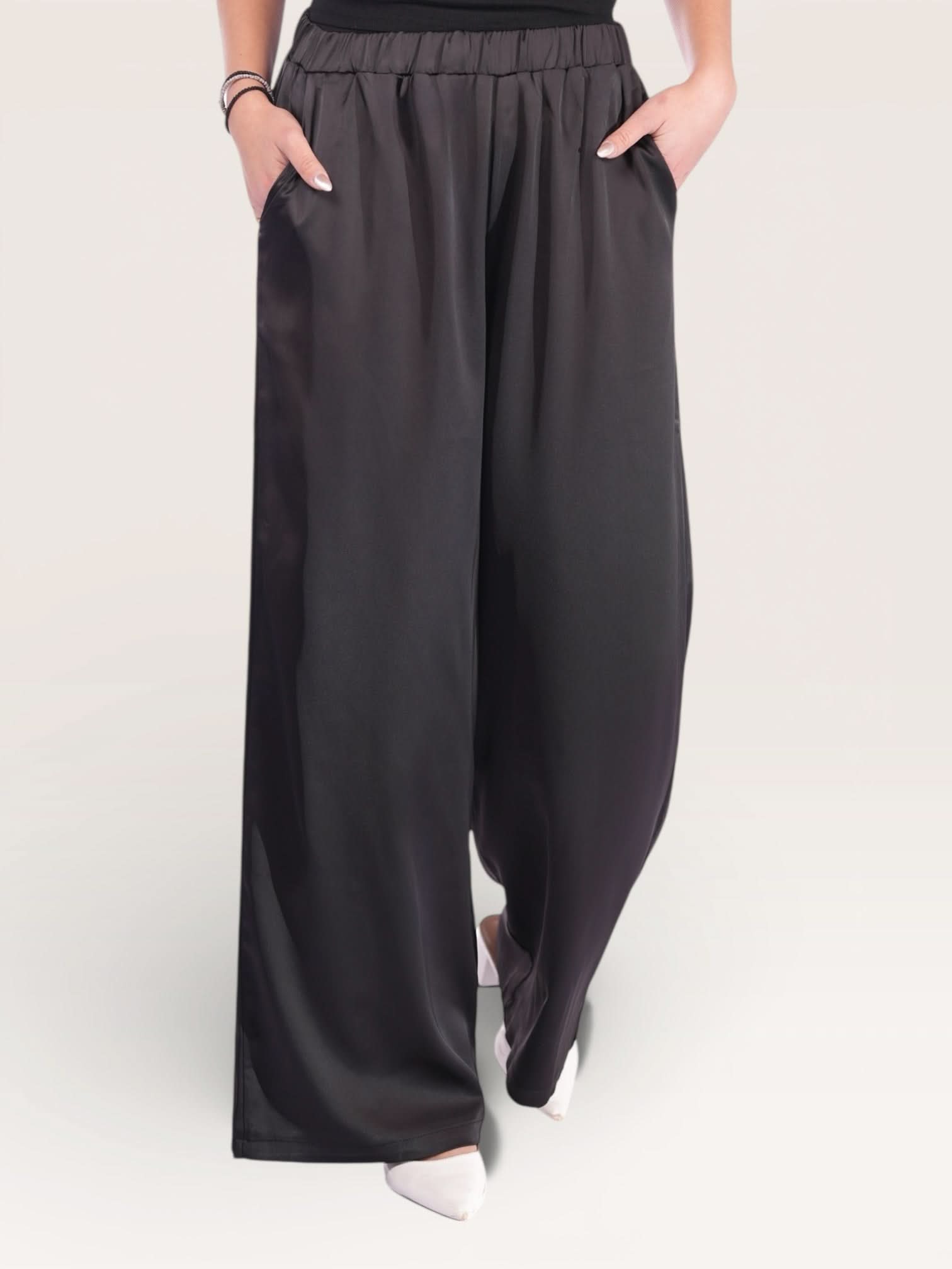 silk muse pants - black - Losyana.Shop