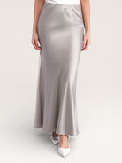 silk muse skirt - pistachio - Losyana.Shop