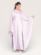 royal satin abaya - lavender - Losyana.Shop