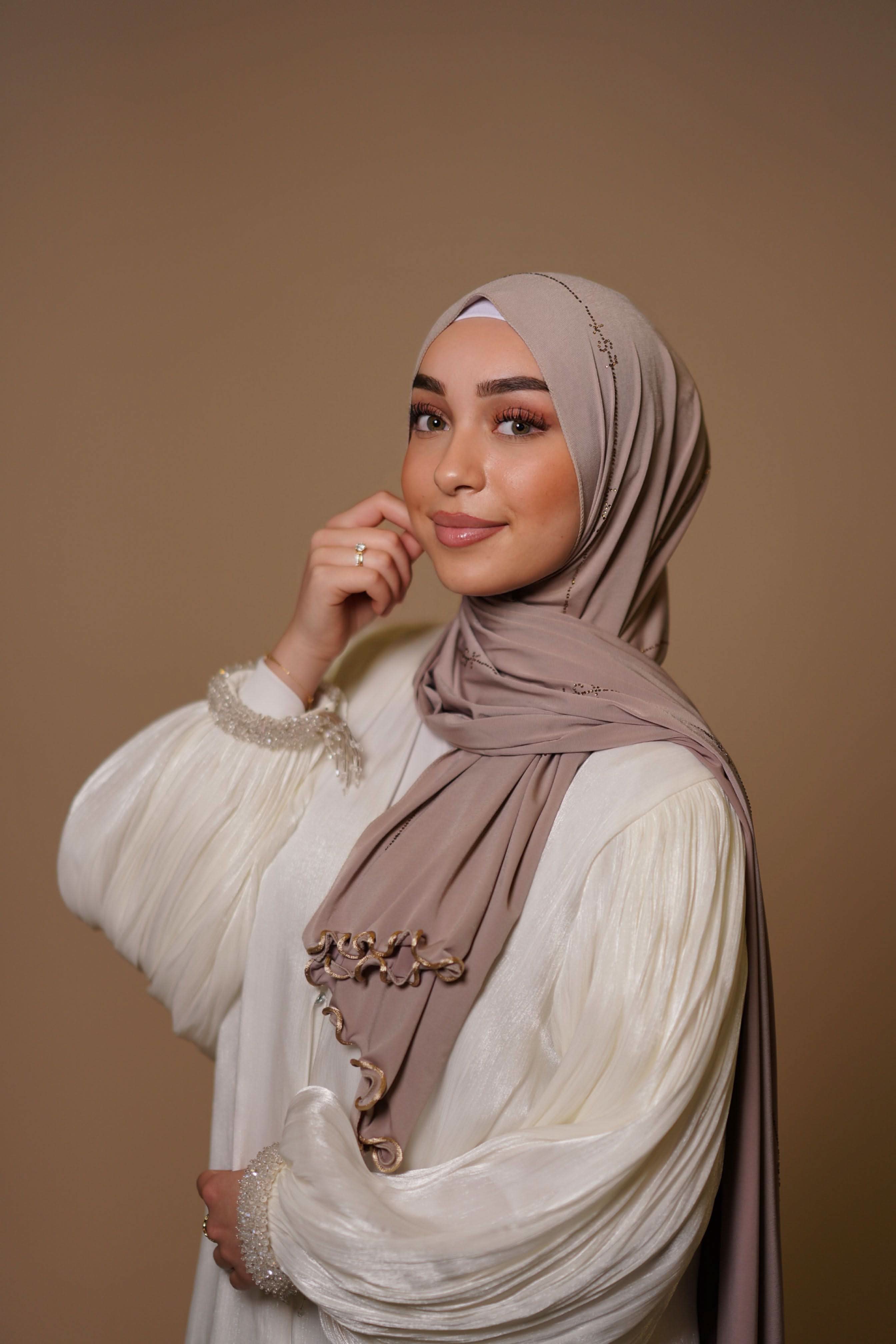 LSY Diamond Premium Jersey - dark taupe - Losyana.Shop