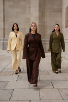 the noble belted blazer - mocca mousse - Losyana.Shop