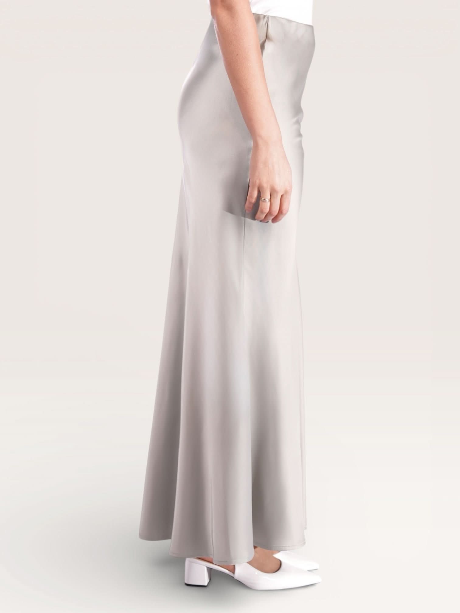 silk muse skirt - pistachio - Losyana.Shop