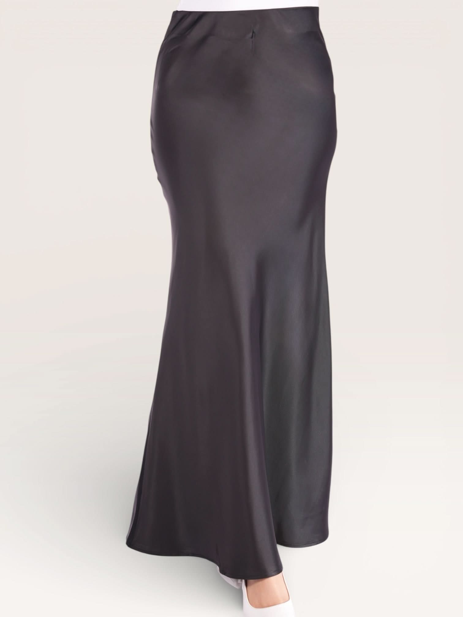 silk muse skirt - black - Losyana.Shop