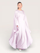 royal satin abaya - lavender - Losyana.Shop